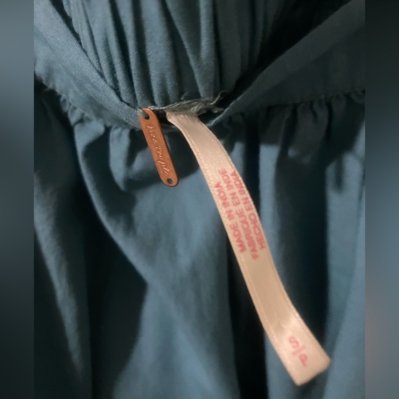 Free People Lowen Midi Skirt Teal EUC 100% Cotton w POCKETS🤗! Discontinued color - Picture 5 of 6